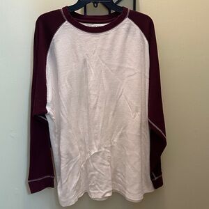 Champs Burgundy and White Cotton Shirt
